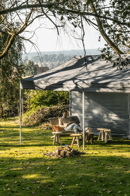 Faltzelt AluForce von hi5branding als stabiles und wetterfestes Eventzelt mit Aluminiumrahmen