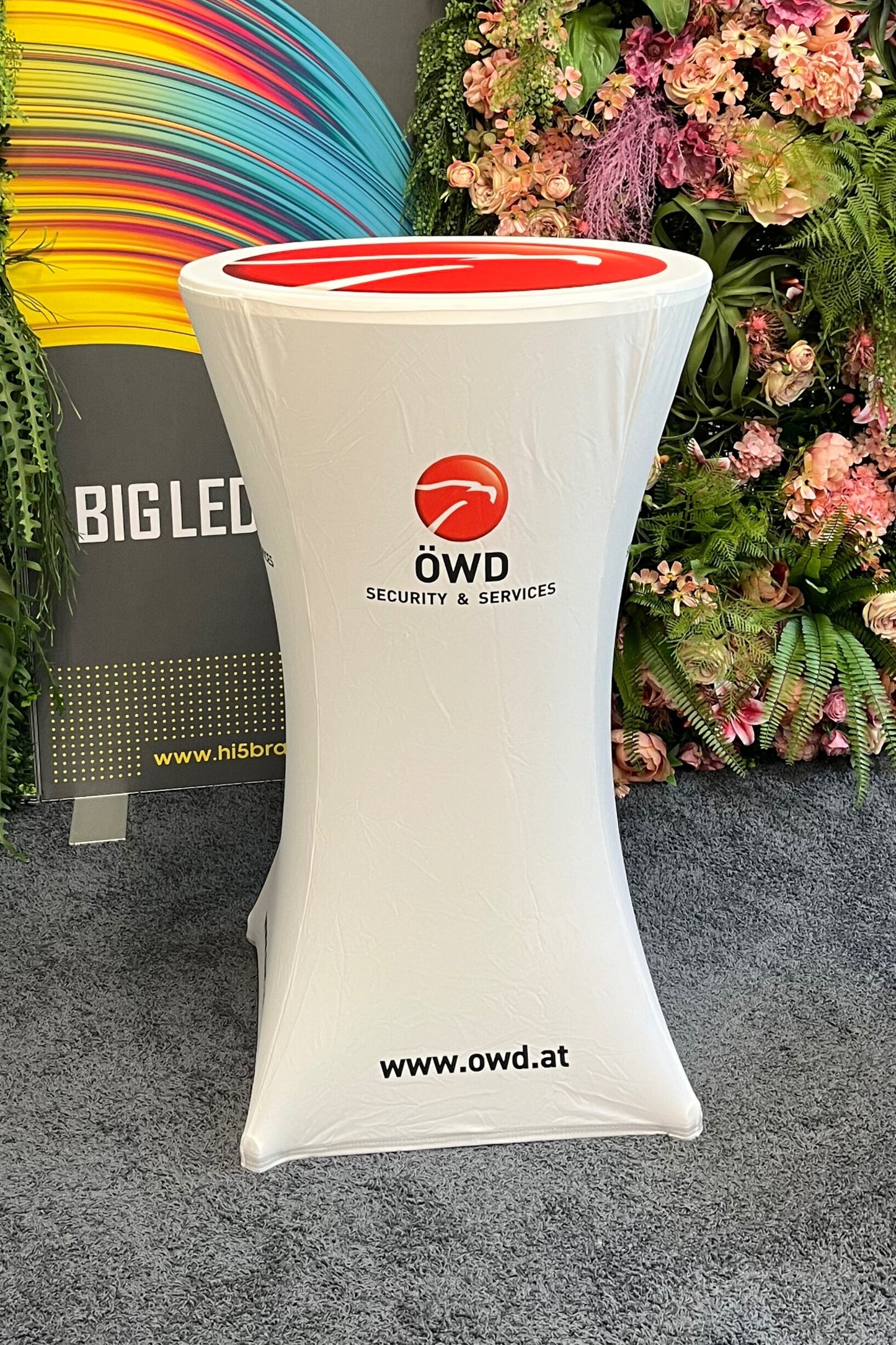 Bedruckte Stehtischhussen von hi5branding