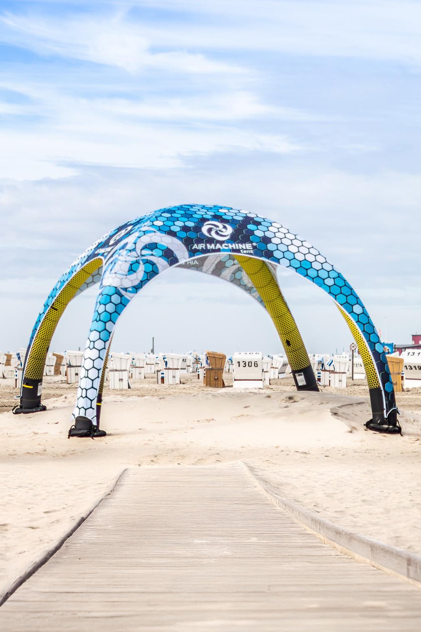 Luftdichtes Eventzelt von hi5branding für Messen, Promotions und Outdoor Events