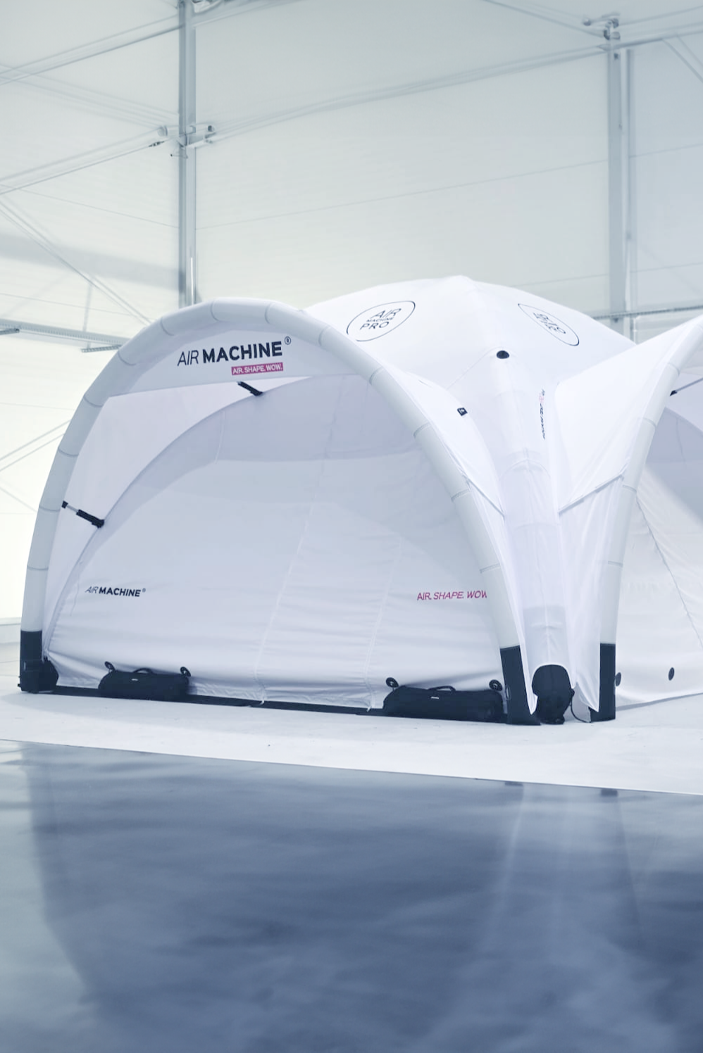 Square Tent PRO pneumatisch – Detailansicht Konstruktion und Materialqualität von hi5branding