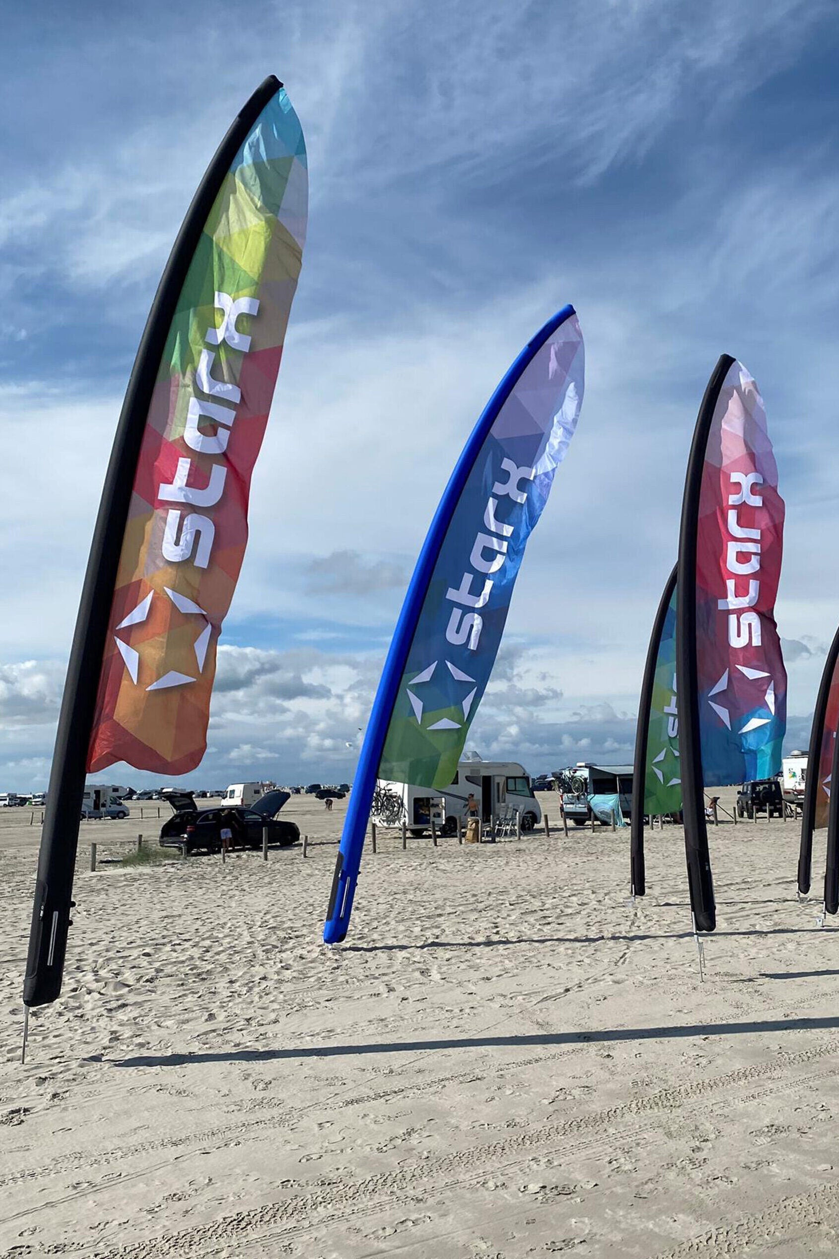 Luftdichte Fahne bis 8 m Höhe, stromlos und wetterfest